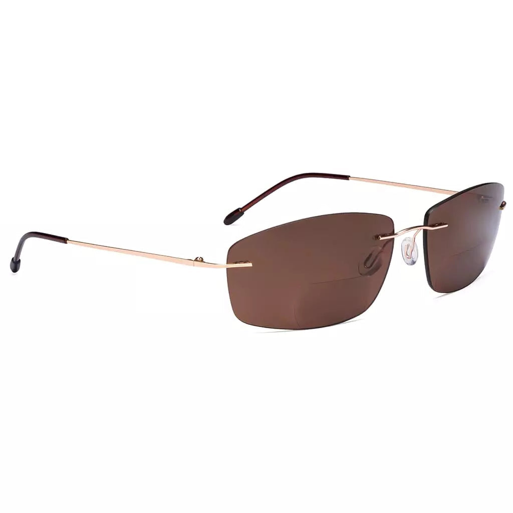 Rimless Bifocal Sunglasses Women Men