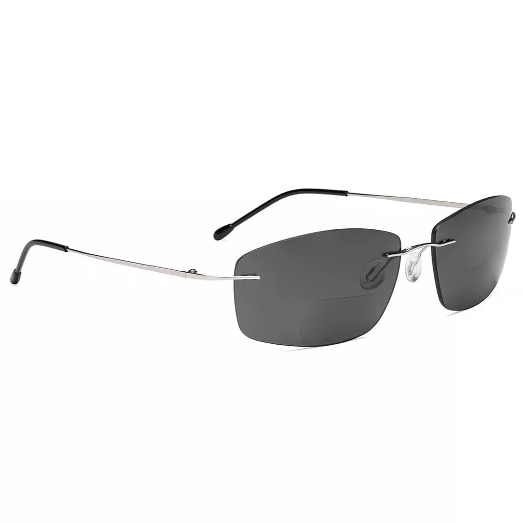 Rimless Bifocal Sunglasses Women Men