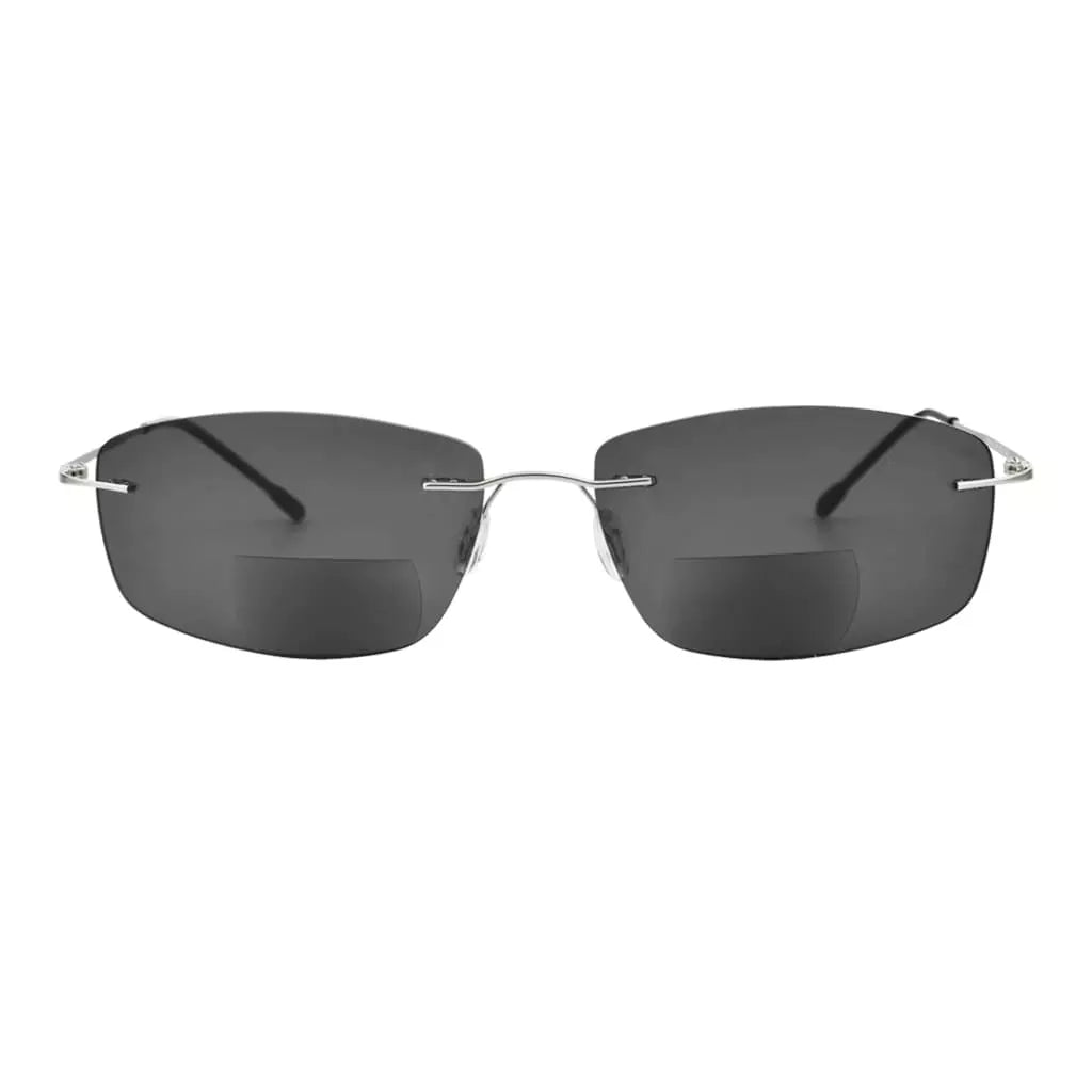 Rimless Bifocal Sunglasses Women Men