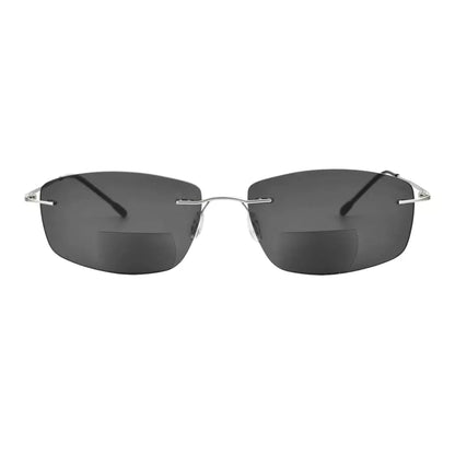 Rimless Bifocal Sunglasses Women Men