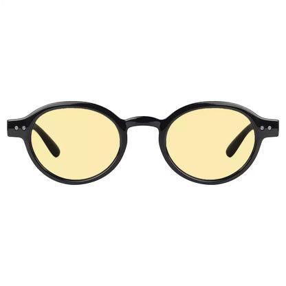 Oval Round Yellow Tinted Blue Light Blocking Reading Glasses For Women