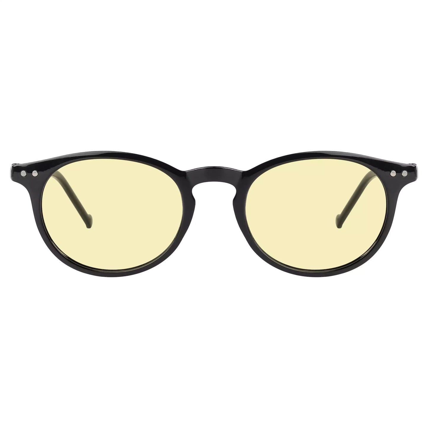 Oval Round Yellow Tinted Blue Light Blocking Eyeglasses For Women