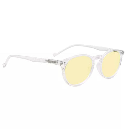 Oval Round Yellow Tinted Blue Light Blocking Eyeglasses For Women