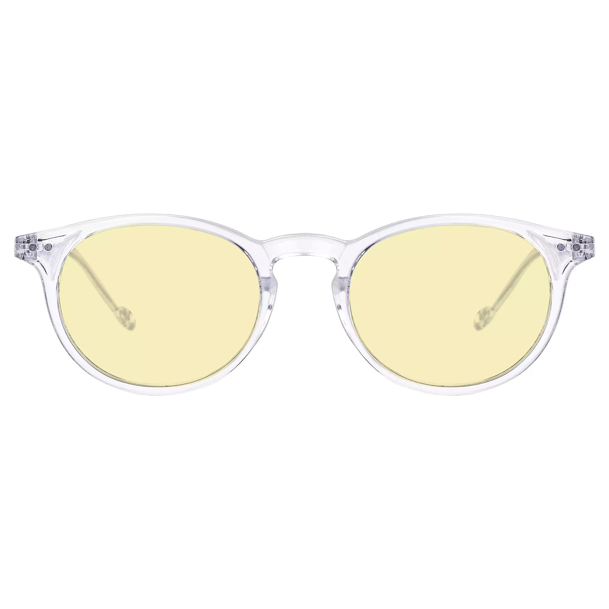 Oval Round Yellow Tinted Blue Light Blocking Eyeglasses For Women