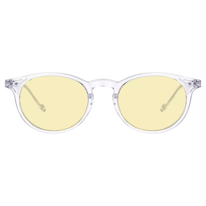 Oval Round Yellow Tinted Blue Light Blocking Eyeglasses For Women