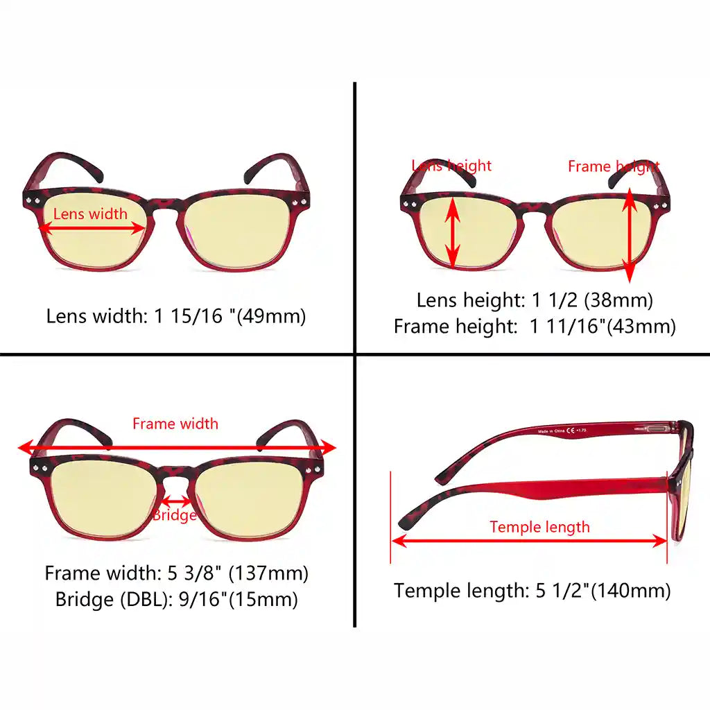 Blue Light Blocking Reading Glasses Women Men Fashionable Design