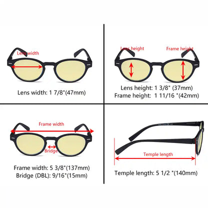 Oval Round Blue Light Blocking Reading Glasses Retro Key Hole Women