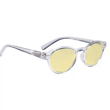 Oval Round Blue Light Blocking Reading Glasses Retro Key Hole Women