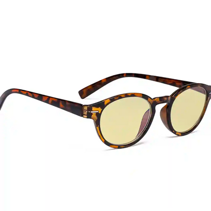 Oval Round Blue Light Blocking Reading Glasses Retro Key Hole Women