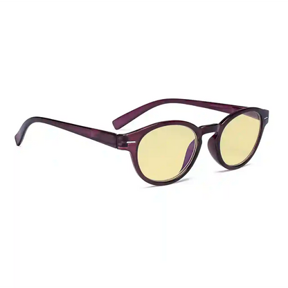 Oval Round Blue Light Blocking Reading Glasses Retro Key Hole Women