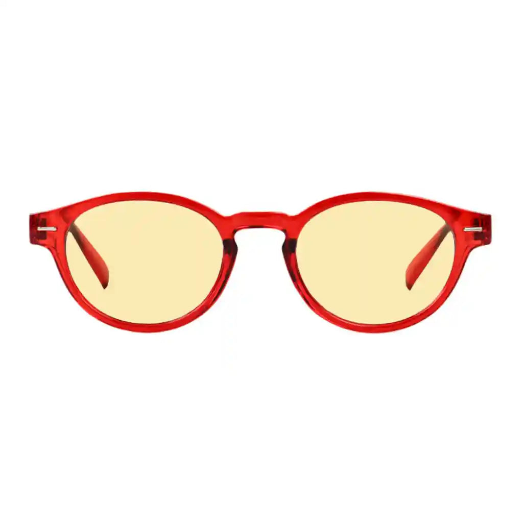 Oval Round Blue Light Blocking Reading Glasses Retro Key Hole Women