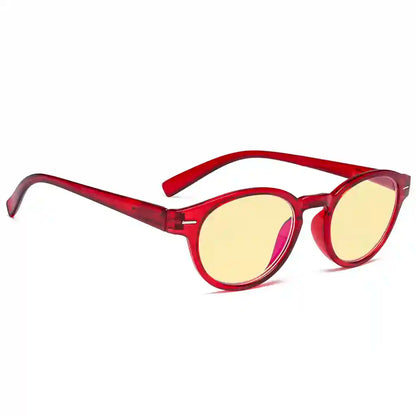 Oval Round Blue Light Blocking Reading Glasses Retro Key Hole Women