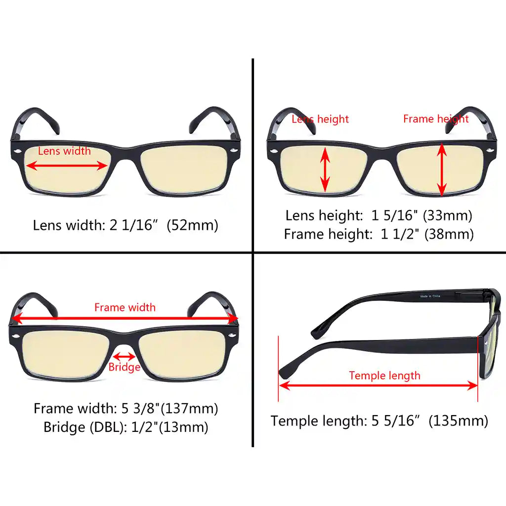 Blue Light Blocking Reading Glasses Yellow Tinted Men Women