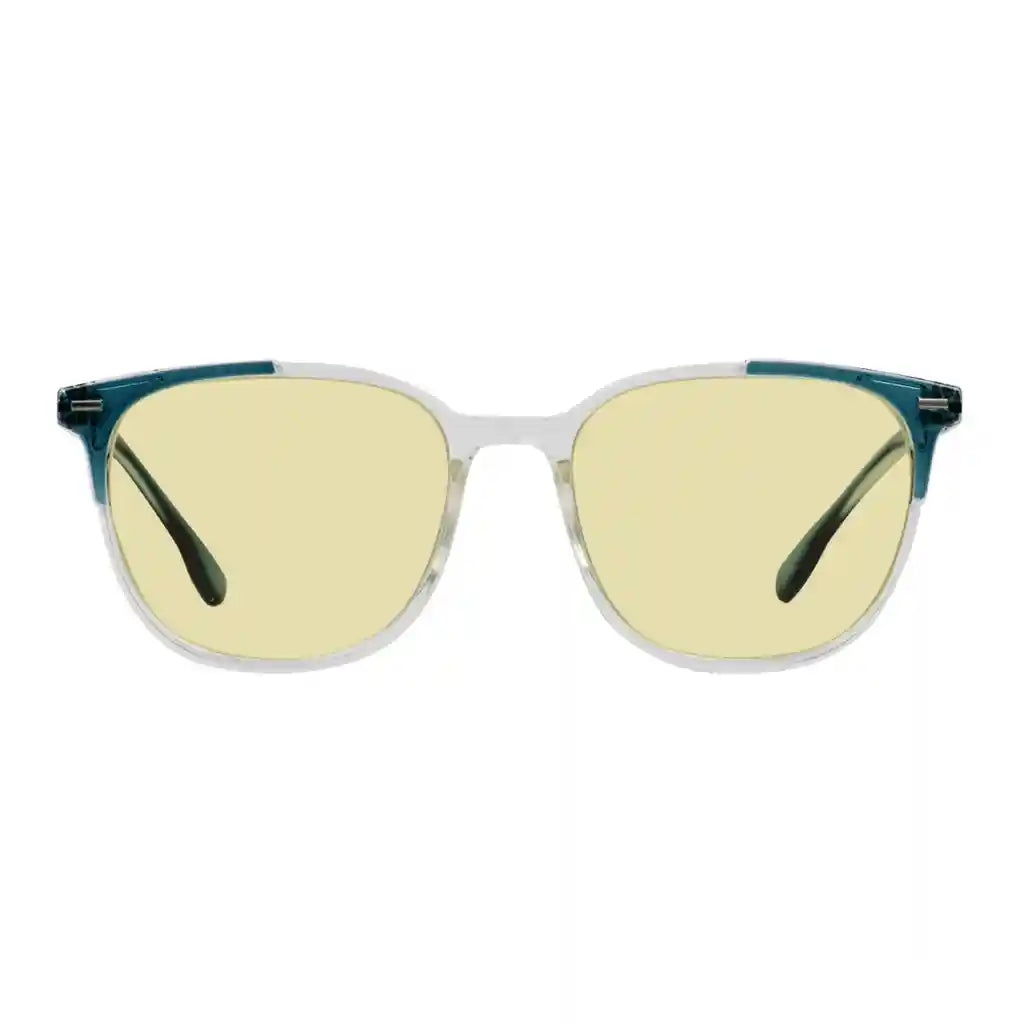 Square Blue Light Blocking Reading Glasses Yellow Tinted Women