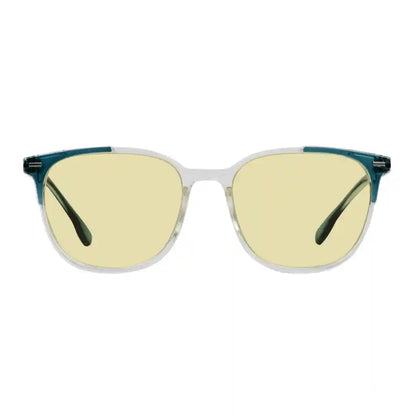 Square Blue Light Blocking Reading Glasses Yellow Tinted Women