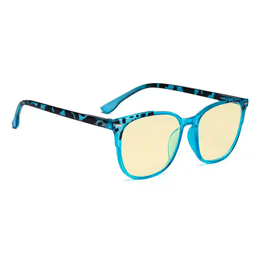 Square Blue Light Blocking Reading Glasses Yellow Tinted Women