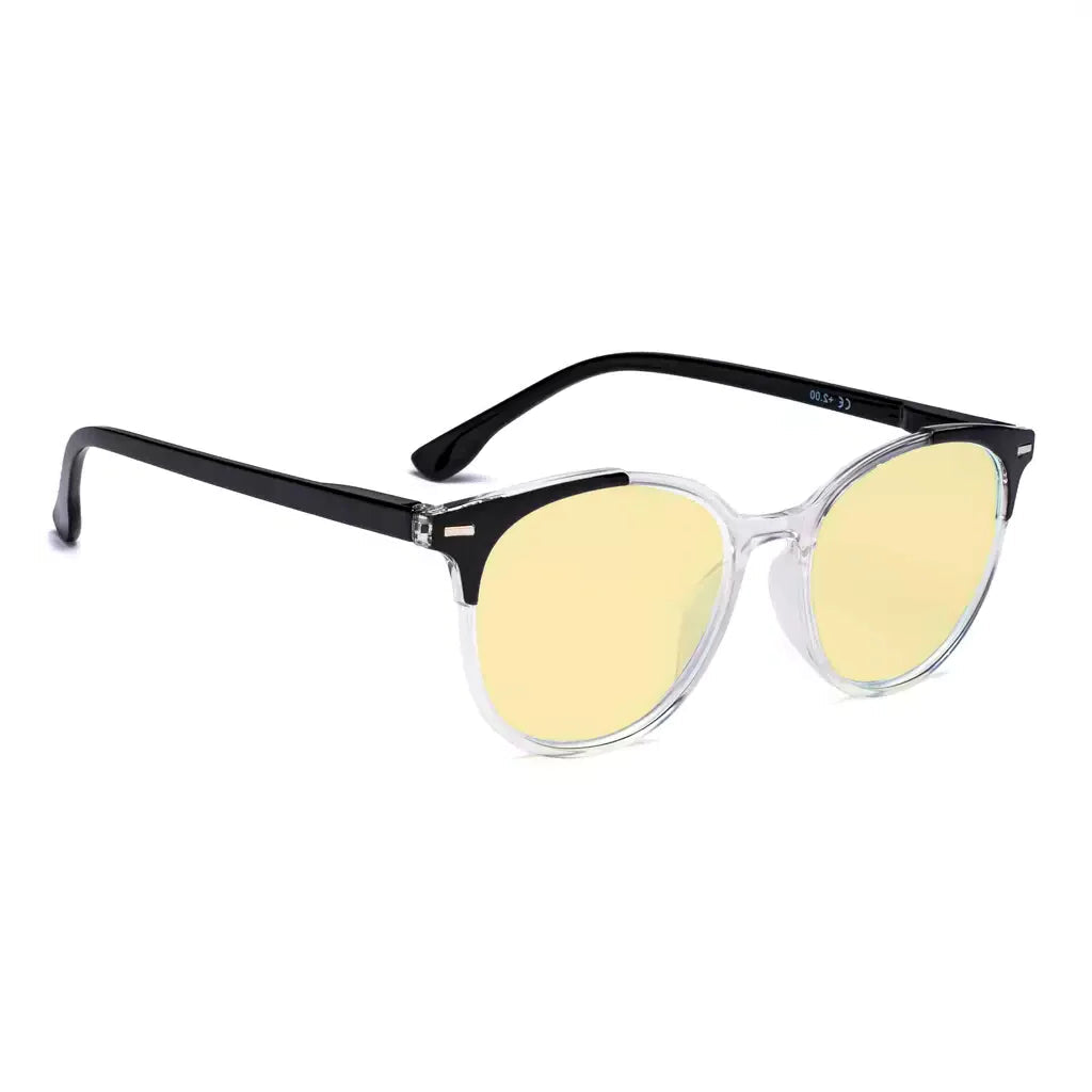 Yellow Tinted Blue Light Blocking Reading Glasses Women