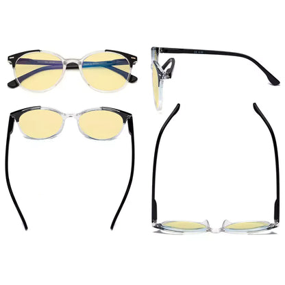Yellow Tinted Blue Light Blocking Reading Glasses Women