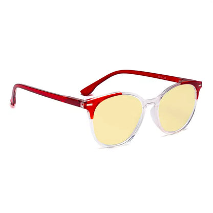 Yellow Tinted Blue Light Blocking Reading Glasses Women