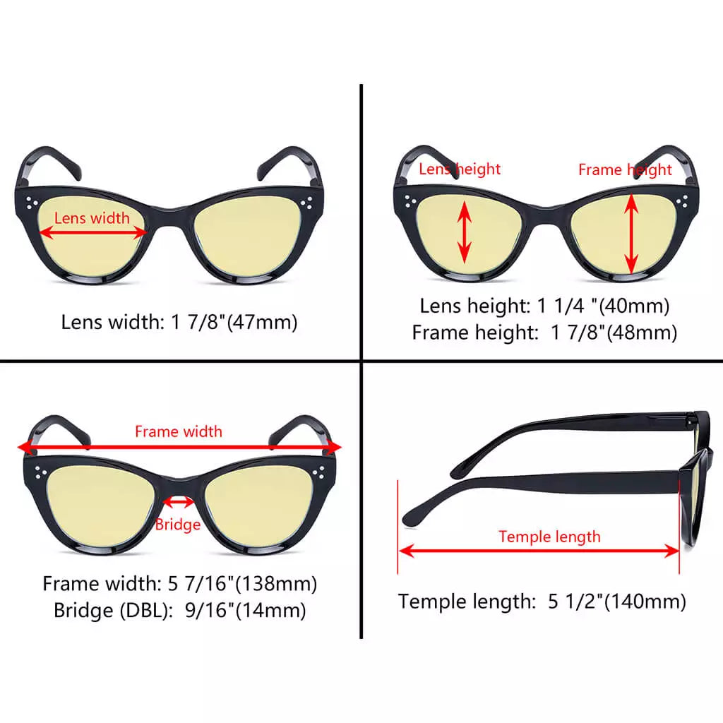 Thicker Frame Blue Light Blocking Reading Glasses Women