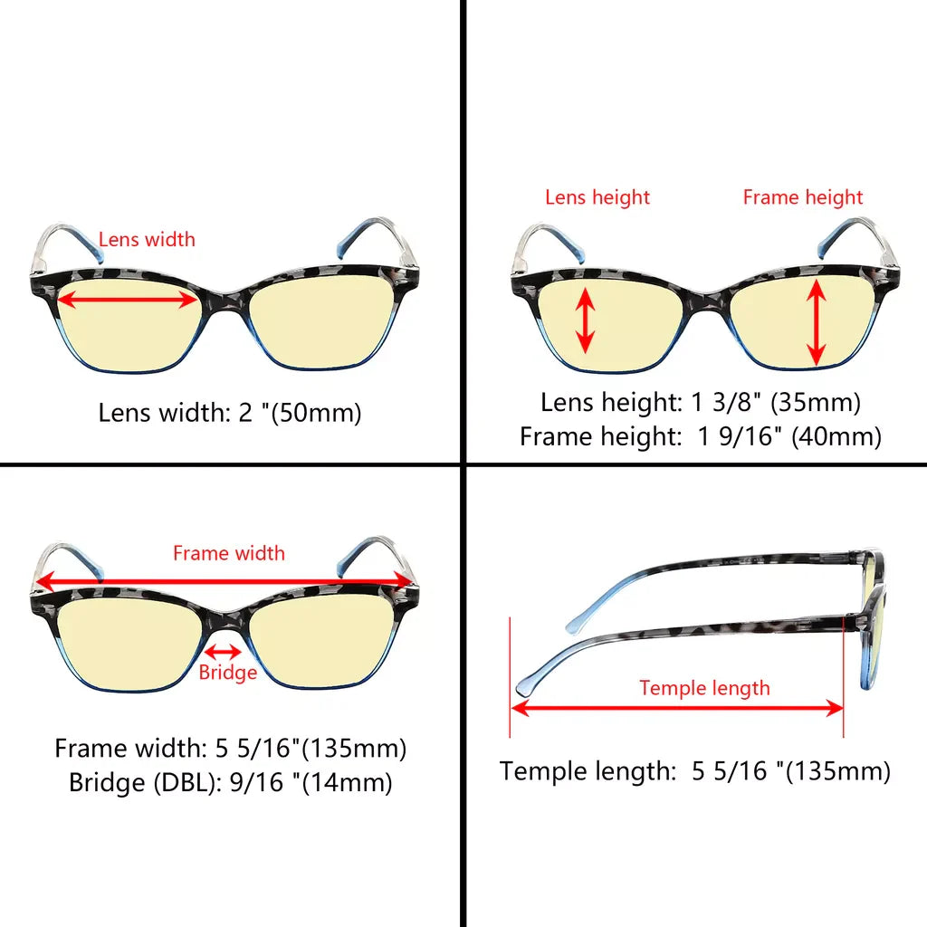 Cat-eye Pattern Blue Light Blocking Eyeglasses For Women