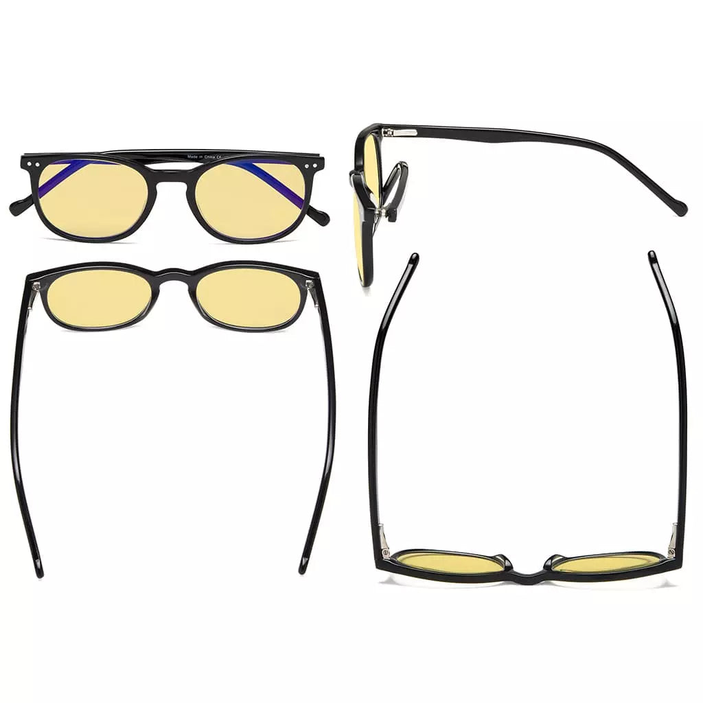 Blue Light Blocking Computer Reading Glasses Yellow Tinted For Men Women