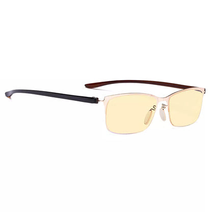 Metal Half-rim Blue Light Blocking Glasses Women Men