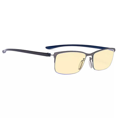 Metal Half-rim Blue Light Blocking Glasses Women Men