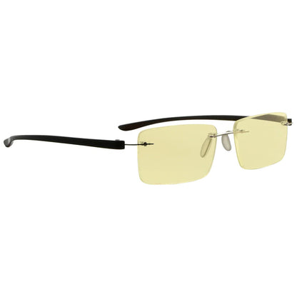 Rimless Yellow Tinted Blue Light Blocking Reading Glasses Women Men