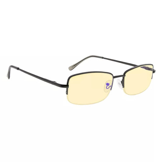 Yellow Tinted Half rim Blue Light Blocking Reading Glasses Women Men
