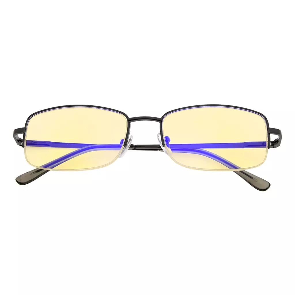 Yellow Tinted Half rim Blue Light Blocking Reading Glasses Women Men