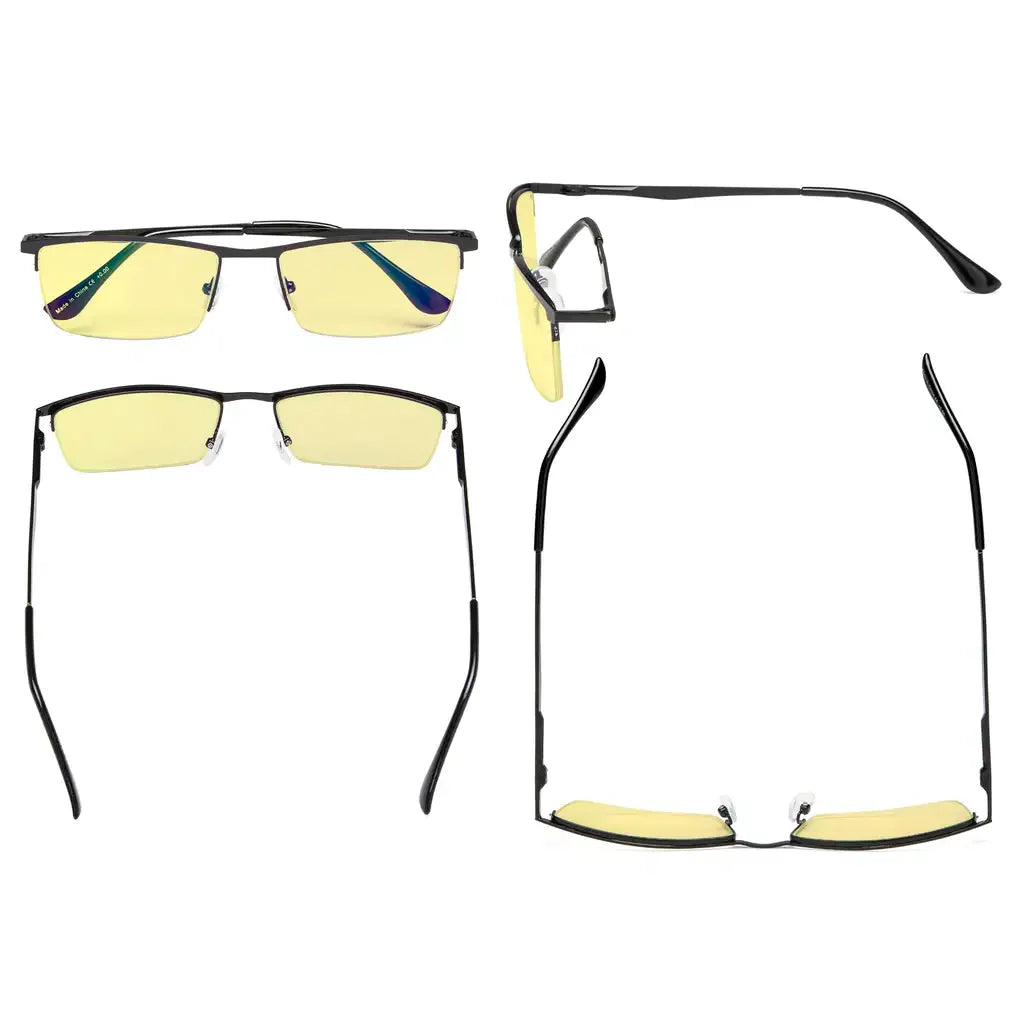 Half Rim Blue Light Blocking Reading Glasses Women Men