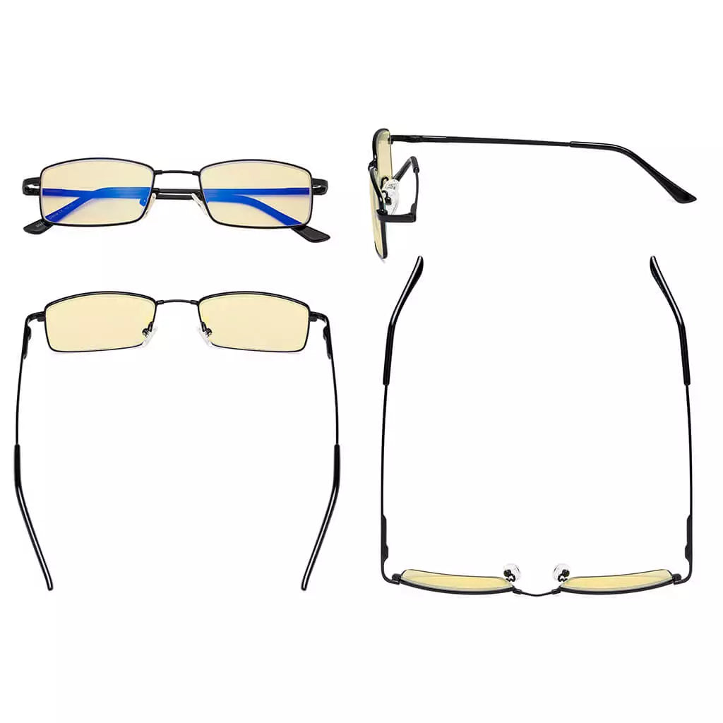 Metal Vintage Blue Light Blocking Reading Glasses Women Men