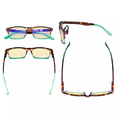 Yellow Tinted Blue Light Blocking Reading Glasses Women