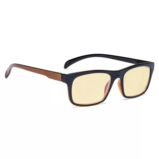 Yellow Tinted Pattern Blue Light Blocking Reading Glasses Women Men