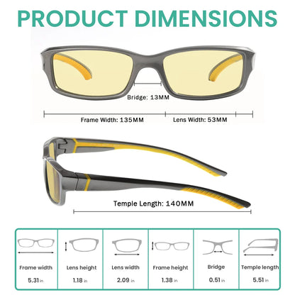 Yellow Tinted Blue Light Blocking Reading Glasses Women Men