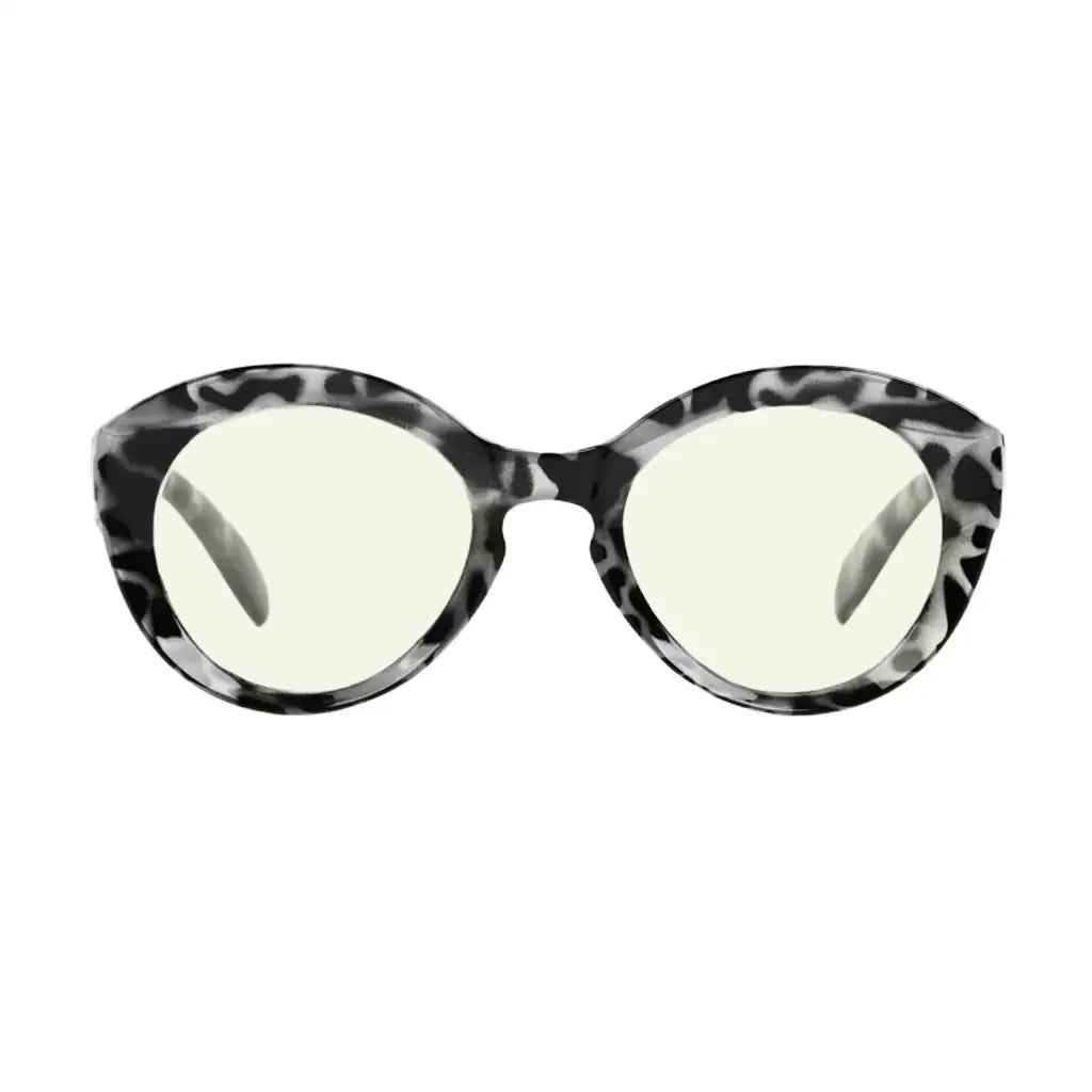 Round Oval Blue Light Blocking Reading Glasses for Women