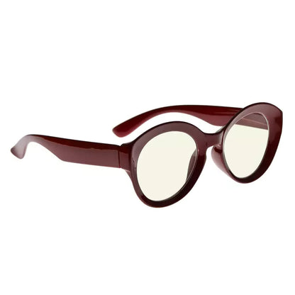Round Oval Blue Light Blocking Reading Glasses for Women