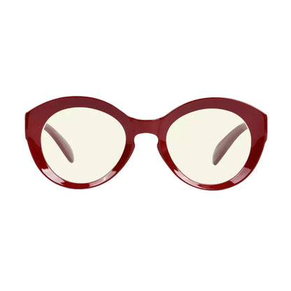 Round Oval Blue Light Blocking Reading Glasses for Women