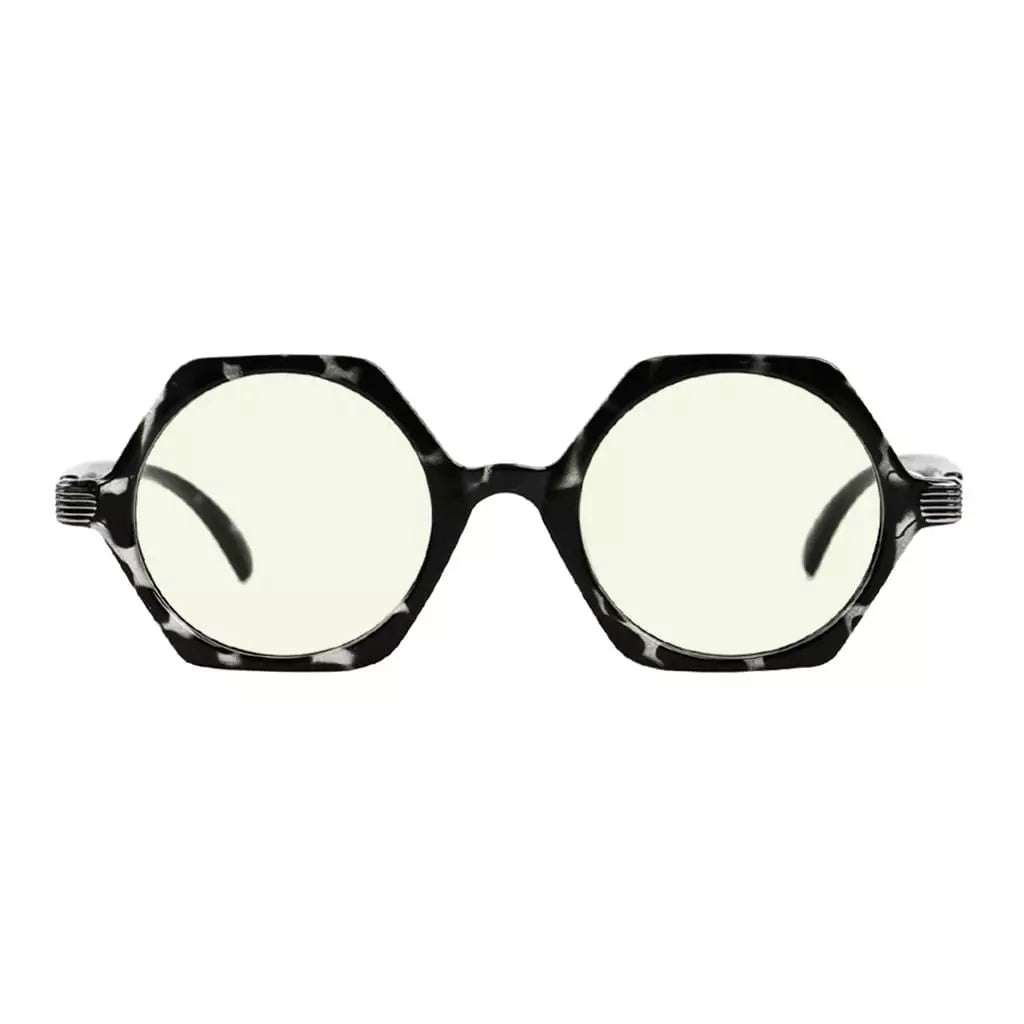 Hexagon Small Blue Light Blocking Reading Glasses for Women