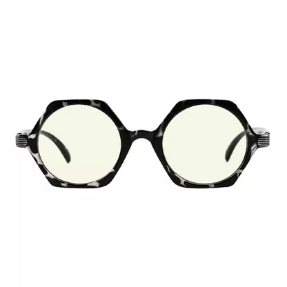 Hexagon Small Blue Light Blocking Reading Glasses for Women