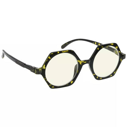 Hexagon Small Blue Light Blocking Reading Glasses for Women