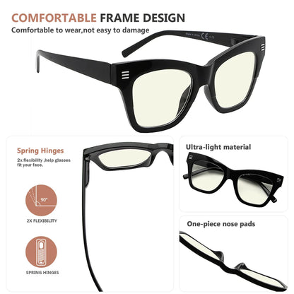 Cat Eye Blue Light Blocking Reading Glasses Women