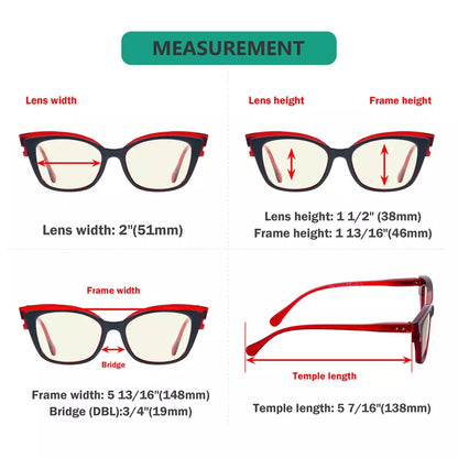 Cat Eye Blue Light Blocking Reading Glasses for Women