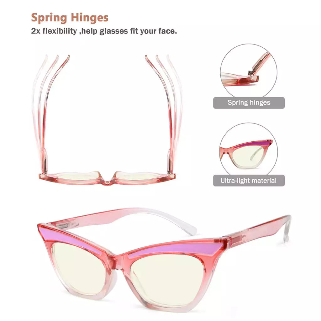 Cat-eye Blue Light Blocking Reading Glasses for Women