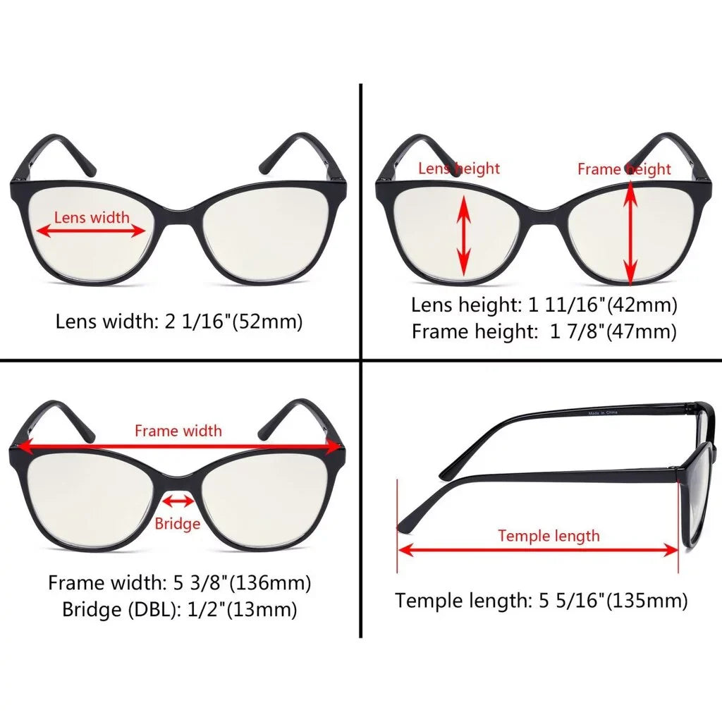 Cat Eye Blue Light Blocking Reading Glasses Women