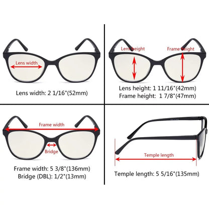 Cat Eye Blue Light Blocking Reading Glasses Women