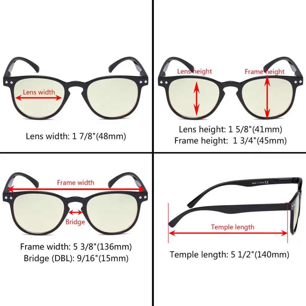 Vintage Blue Light Blocking Reading Glasses Women