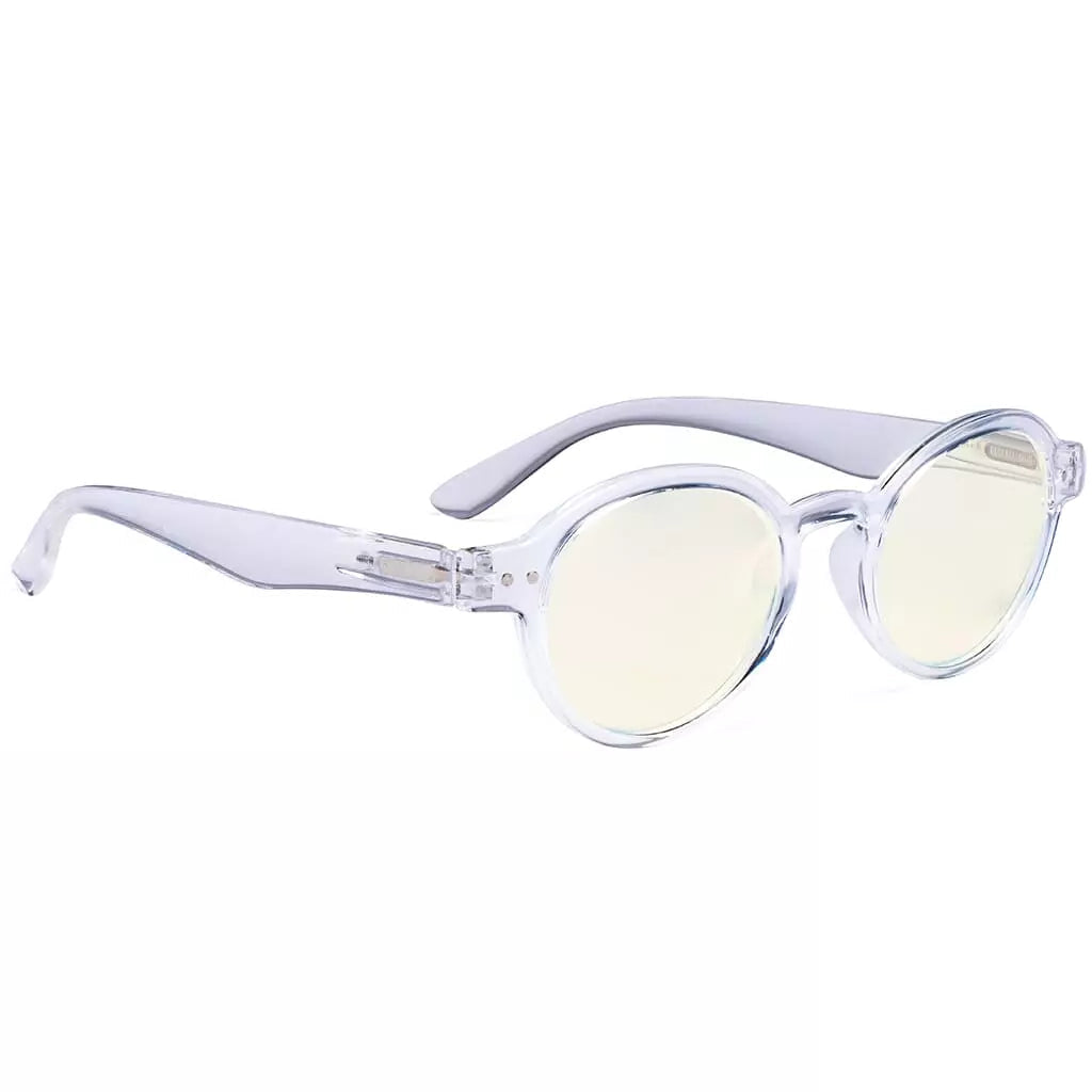 Round Blue Light Blocking Reading Glasses Women Men
