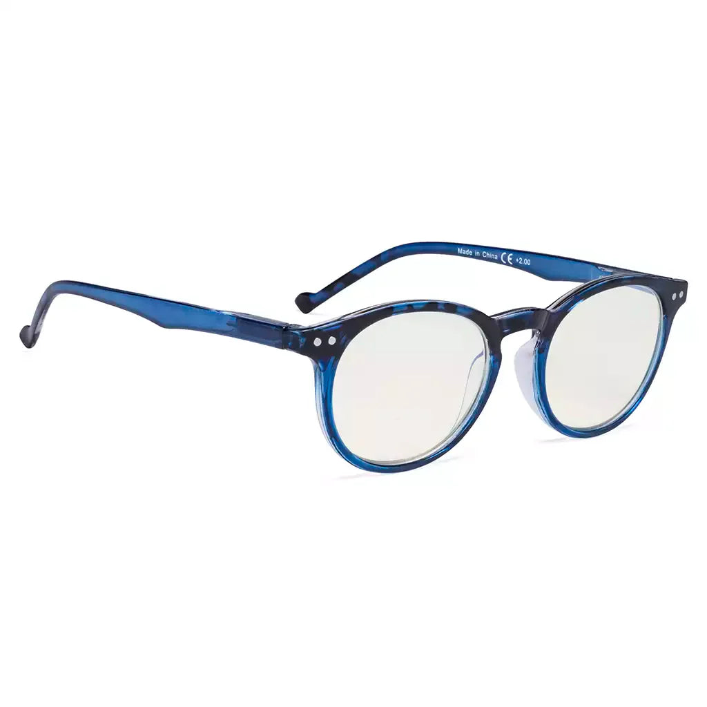 Oval Round Blue Light Blocking Reading Glasses For Women